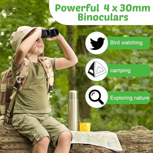Hiboom 8 Set Kids Binoculars Bulk Shockproof Folding for Kids, Cute Colors