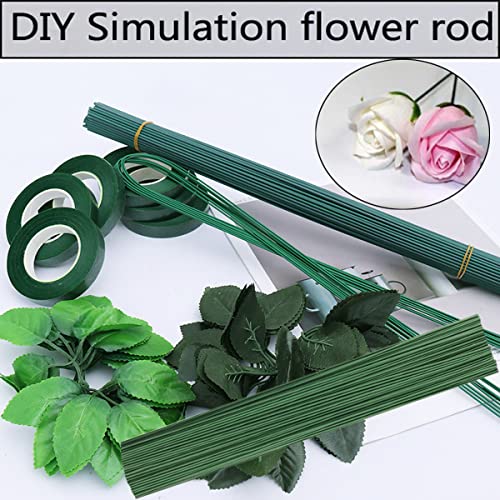 Arlai 18 Gauge DIY Craft Flower Stems, Dark Green, 16 Inch, 50PCS - color: 50 pcs 18 Gauge Dark green flower wire