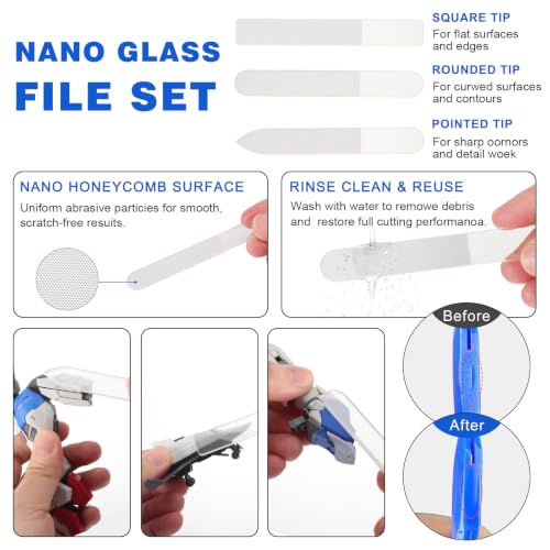 Fippy Model Kit Tools, Hobby Building Tools with A5 Cutting Mat - style: Set D