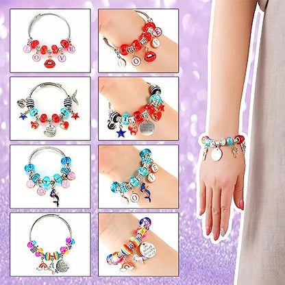 Charm Bracelet/Jewelry Making Kits for Kids Girls,Unicorn Birthday Gifts,Arts Crafts Toys for 5 6 7 8 9 12 Years Old Girls - size: Small
