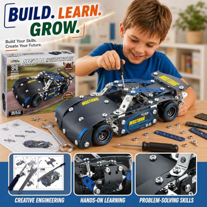 Assembly Metal Model Car Kit,207 Pieces - color: Balck