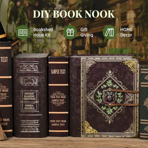 CCCDF DIY Book Nook Kit, 3D Wooden Puzzle for Adults Potion-Making Edition - color: Potion-making Edition