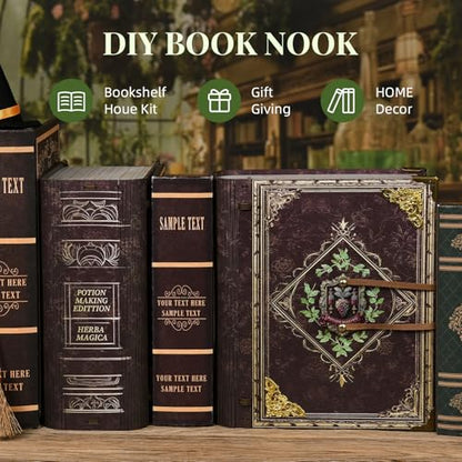 CCCDF DIY Book Nook Kit, 3D Wooden Puzzle for Adults Potion-Making Edition - color: Potion-making Edition
