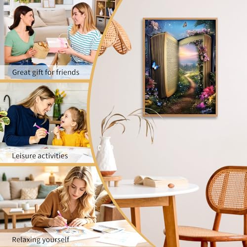 Magic Book Diamond Art Kits for Adults Beginners 12x16 in, DIY Craft Gift - color: DP-US09