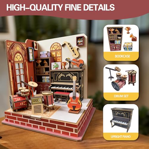 3D Miniature House Kit DIY Micro Music Dollhouse