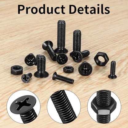 580 Pcs M3 M4 M5 Machine Countersunk Screws Assortment Kit,Hex Screws - size: M3 M4 M5 - 580