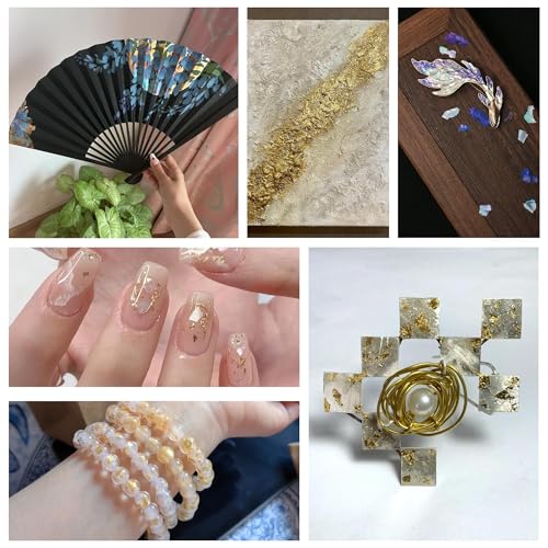 KINNO Gold Leaf Sheets 200 PCS 20 Colors Metal Foil 3.15 x 3.35 Inches - color: 20colors-200pcs-3.15”