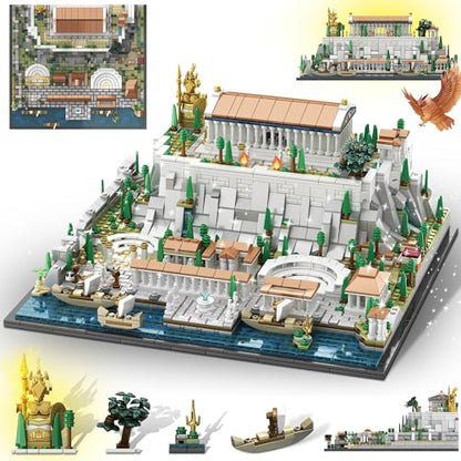 Architecture Acropolis Castle, Famous Landmark Architecture Athenian Acropolis Building Block Sets, Collectible Exhibition Model for Children and Adults