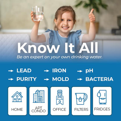 Drinking Water Test Kit, Detekt (USA) DIY for Lead, Bacteria, Mold & pH - size: 1 Water Sample