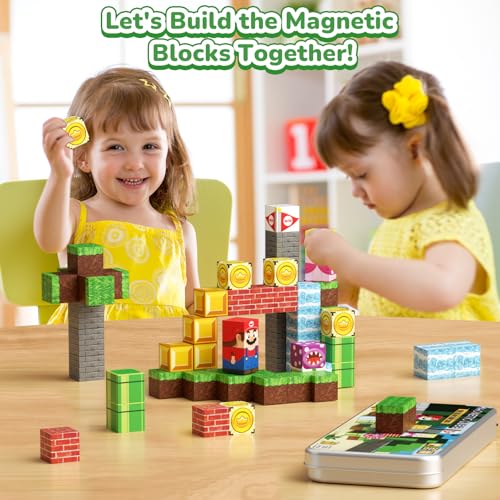 Magnetic Adventure Travel STEM：35PCS Mini Blocks Kit for Ages 3-5 - size: 35PCS