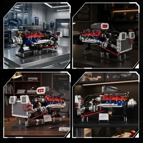 V8 Engine Building Set 1151PCS Motorized Mechanical Model Kit