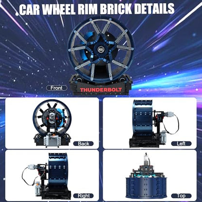 Motorized LED Sports Car Wheel Rim Building Blocks 857PCS Kids 8+ - style: T2021