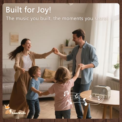 STEM Kits for Kids Age 12-14, Wooden DIY Bluetooth Speaker Kit Build Your Own with Dual Speakers, Science Gift for Teen Boys Girls Birthday Christmas