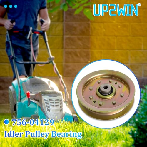 756-04129 Idler Pulley Bearing Compatible with Cub Mower Cad LT1050 LT1045 LTX1040 1046 Riding Lawn Mower Tractor with 42" 46" 48" 50" 54" Deck - size: 756-04129_1pc