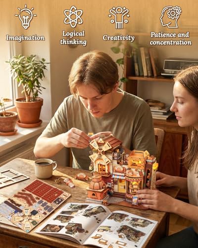 CUTEBEE Book Nook, 3D Wooden Puzzle for Adults,576 Pcs (Bread Factory) - color: Bread Factory