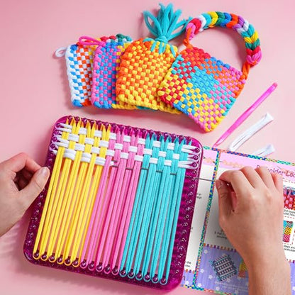 REENLIV Upgraded Weaving Loom Kit Toys for Kids & Adults, DIY Arts & Crafts - color: Purple
