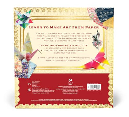The Ultimate Origami Kit: Master the Art of Paper Folding - Includes: Instruction Book, 100 Pieces of Double Sided Origami Paper