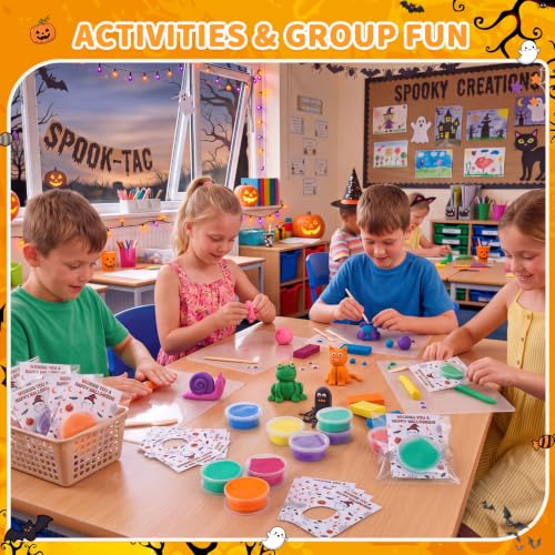 Viorawhite 144 Pcs Happy Halloween Air Dry Clay Kits for Kids - style: Happy Halloween