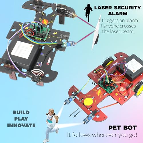 ButterflyEdufields 40in1 STEM Robotics Kits for Kids 8-12 Years | DIY Robots Projects for Kids with Electronics Board & Sensors | Best Educational Homeschooling Gift for 8 10 12 Years | 100+ Parts - style: Robotic Kit For Kids