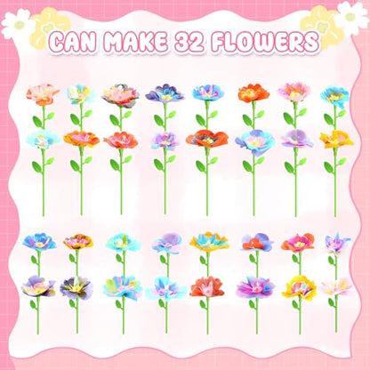beefunni DIY Flower Bouquet Craft Accessories, Can Make 32 Flowers - color: Refills