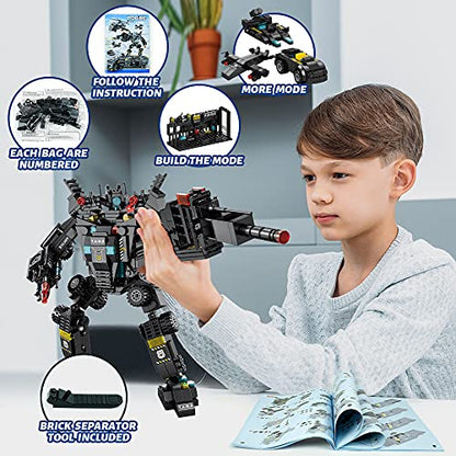 iloveee 51 in 1 Robot STEM Building Blocks Toys for Boys Age 8-12, Educational Learning Building Bricks Truck Kit, Gifts for 6 7 8 9 10 11 13 Years Old Kids, Engineering Erector Set 700PCS…