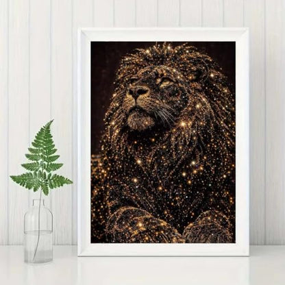Animal Lion 5D Diamond Painting Kits for Adults,Diamond Art 12 X 16 Inch - color: SH175