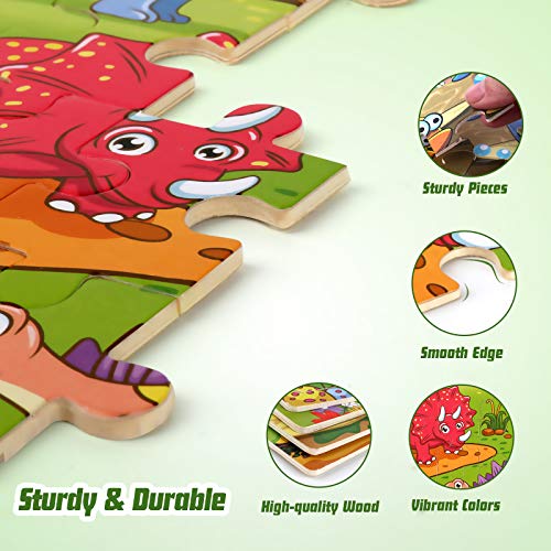 SYNARRY Large Dinosaur, Animal, Ocean & Insect Puzzles for Kids Ages 4-6 - style: Dinosaur+Animal+Sea Life+Insect