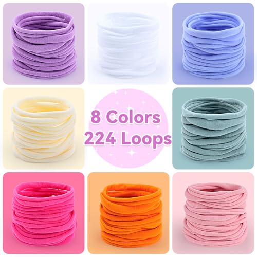 PREBOX 10’’ Potholder Weaving Loom Kit Refill Loops, DIY Crafts Supplies for Kids & Beginners, 224 Colorful Loops to Make 4 Large Pot Holders - color: Loops Refill - Plus