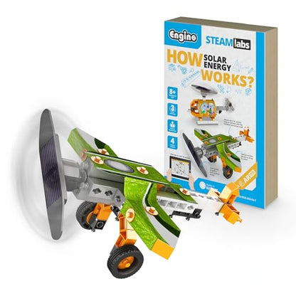 Engino STEAM Labs, How Solar Energy Works, STEAM Kit for Ages 8+, Building Kit, STEM Toys for Girls & Boys, Learning & Education Toys (4 Models) - style: How Solar energy works?