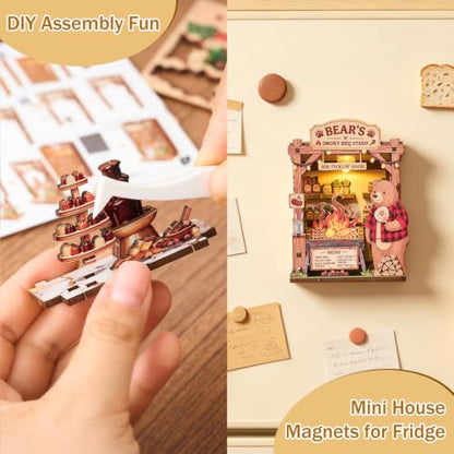 3D Puzzle Fridge Magnet,Decorative Refrigerator Magnet with LED Light - size: Fresh Tropical Island Fruits