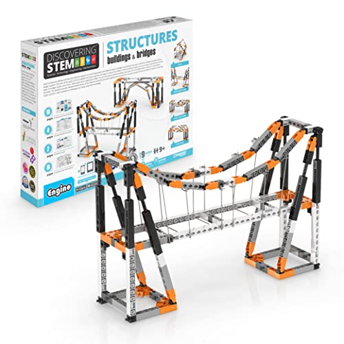 Engino- STEM Toys, Structures, Buildings & Bridges, Building Toys for Kids 9+, STEM Projects, Creative Engineering Kit, Gifts for Boys & Girls (9 Model Options) - style: Construction Kit Buildings & Bridges