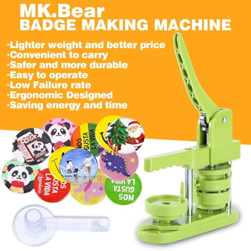 Button Maker Machine 58mm (2.25 in) Installation-Free, DIY Button Pin Maker Machine, Badge Punch Press with Free 100pcs Badge Supplies & Pictures & Circle Cutter - size: Round 58mm (2.25 inch)