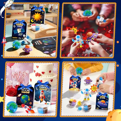 Capoda 18 Sets Outer Space Air Dry Clay Kit for Kids Space Craft Kit Gifts - style: Space