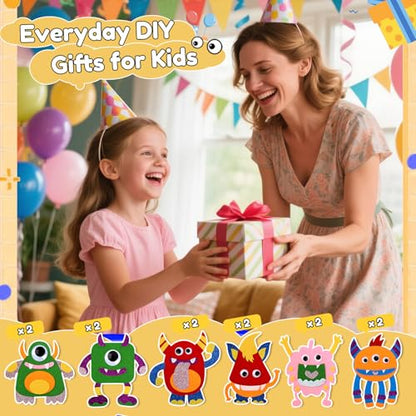 YOTOY Felt Sewing Kit for Kids - Arts & Crafts for Ages 3-5 Girls Boys Gift