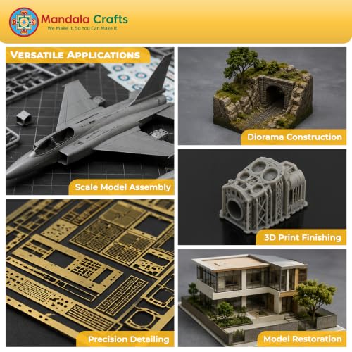 Mandala Crafts 13 Model Building Hobby Tools Kit for 3D Plastic Miniatures - style: Basic 13 PCs