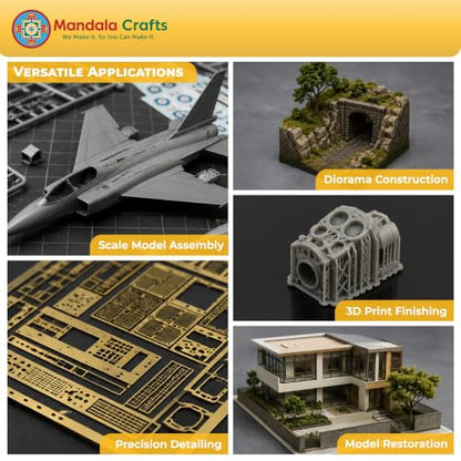 Mandala Crafts 13 Model Building Hobby Tools Kit for 3D Plastic Miniatures - style: Basic 13 PCs