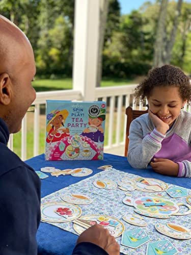 eeBoo Tea Party Spinner Game, Social Skills Game, Ages 3+, 2-4 Players - style: Tea Party