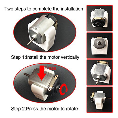 EUDAX 18 Set DC Motors Kit,Mini Electric 1.5-3V 24000RPM Hobby Motor with 252Pcs Plastic Gears,2 x AA Battery Holder,Wires for STEM DIY Toy