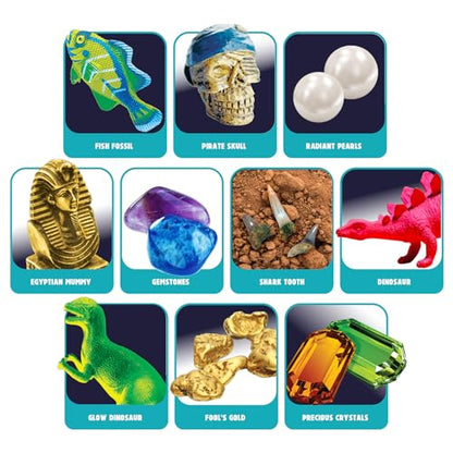Fossil Adventures 10-in-1 Treasure Excavation Kit