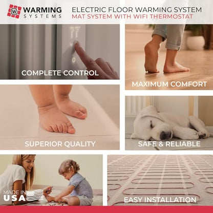40 Sq Ft 120V Electric Floor Heating System Mat Kit