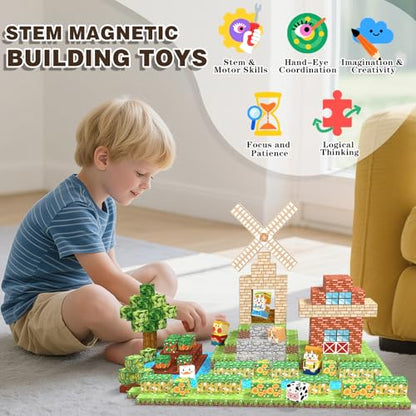 Rurvale Magnetic Blocks, Magnet Cubes, Toys for 3+ Year Old Boys Girls - color: 150pcs