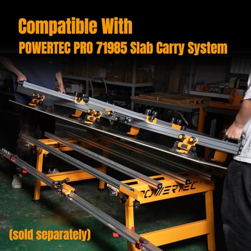 POWERTEC PRO Large Format Tile & Slab Work Table – Heavy Duty, Foldable, 1,100 lbs Capacity, Adjustable Leveling Feet, Steady, Flat Base for Handling and Scoring Large Tile, 71" x 41" (71984) - style: Large Format Tile Table