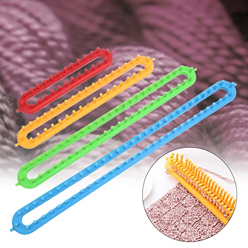 BWWNBY 10 Inch Rectangle Knitting Loom, Long Loom with Crochet Hook