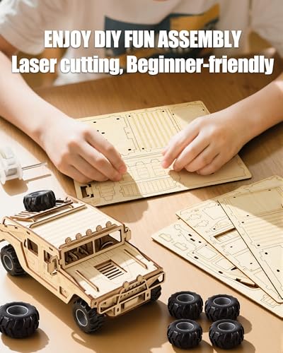 3D Wooden Puzzles Off-Road Model Car Kits to Build for Adults