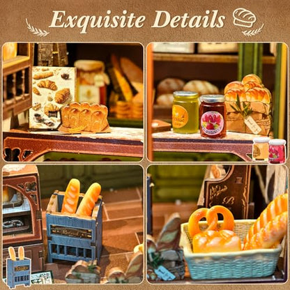 CUTEBEE Book Nook, DIY Miniature House Kit, Bakery Dessert Shop Booknook - color: Mrs.hunt Bakery