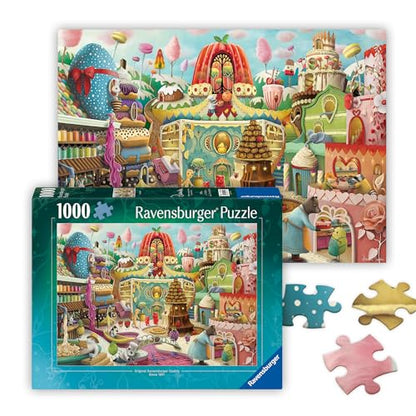 Ravensburger - Sweet Street - 1000 Piece Jigsaw Puzzle - Bold, Bright, Charming Animals and Incredible Treats - Enticing Imagery - Frameable - Premium Quality - Puzzles for Adults