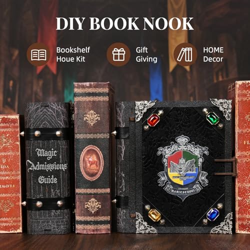 CCCDF Book Nook Kit, DIY Miniature House Kit for Adults - color: Magic Admissions Guide