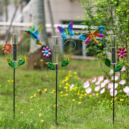 3 Pcs Rain Gauge Outdoor, 6 Inch Tube Rain Gauges - color: 3 Pcs-Hummingbird