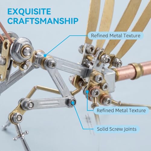 Steampunk Mantis 3D Metal Puzzle Model Mechanical Kits 150+ Parts 2-3 Hours Build No Glue Metal Craft Cool Geek Decor Gift for Adults Men Collectors (Mantis) - style: Mantis