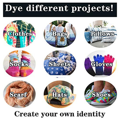 WINSONS Tie Dye Kit, 8 Colours Non Toxic Permanent Fabric Dye Art Set for Kids Women for Homemade Party Creative Group Activities DIY Gift - color: 8 Colors